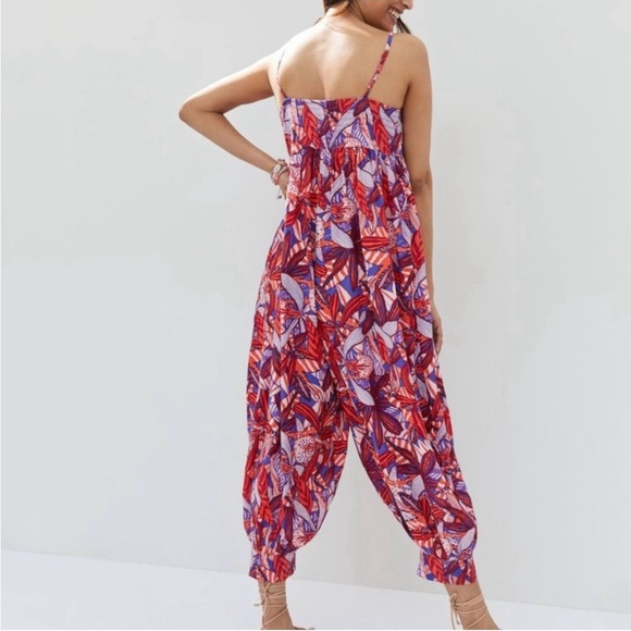 Anthropologie Claire Colin Abstract Jumpsuit Size Medium The Art of Anthro - Picture 4 of 13